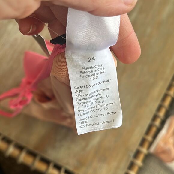 J Crew Swimsuit Size 24 Scoopneck One Piece‎ Pink - Picture 6 of 7